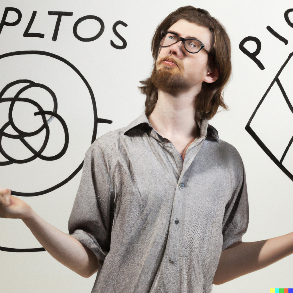 DALL·E 2 image of Plato as a modern man